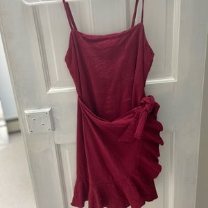 Red Princess Polly Wrap Dress
